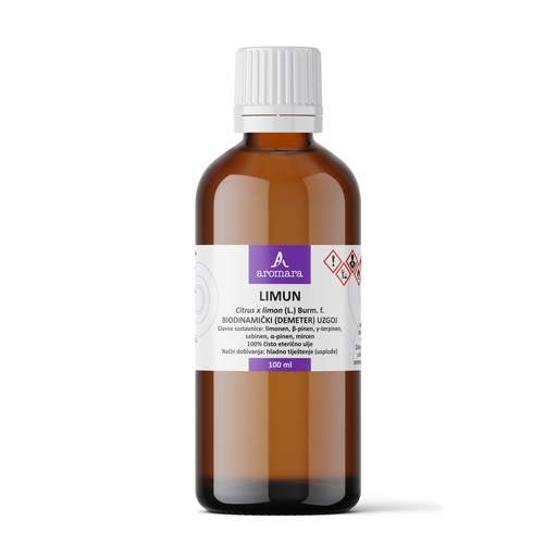 [400-029-0100] LIMUN eterično ulje,  biodinamički uzgoj (Demeter), 100 ml