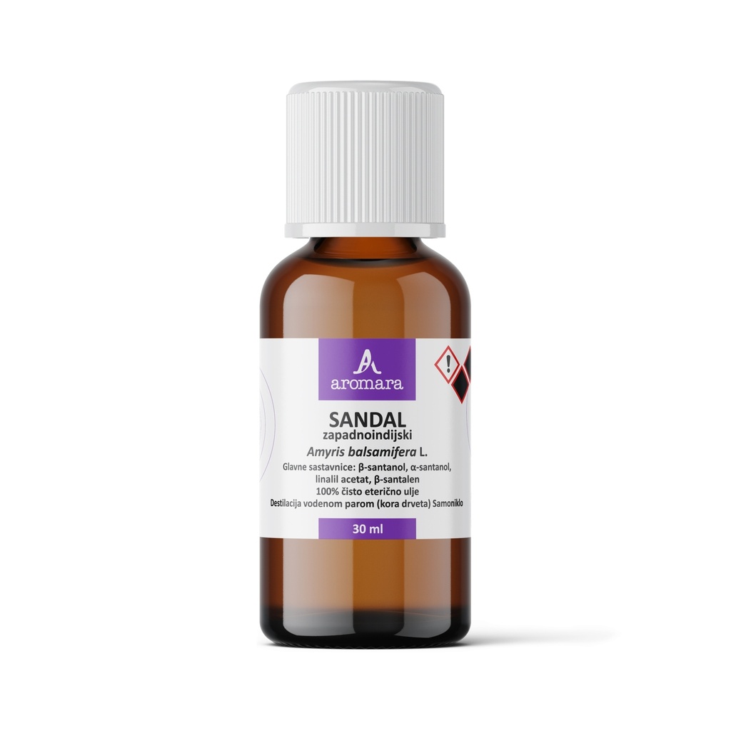 SANDAL ZAPADNOINDIJSKI eterično ulje, 30 ml