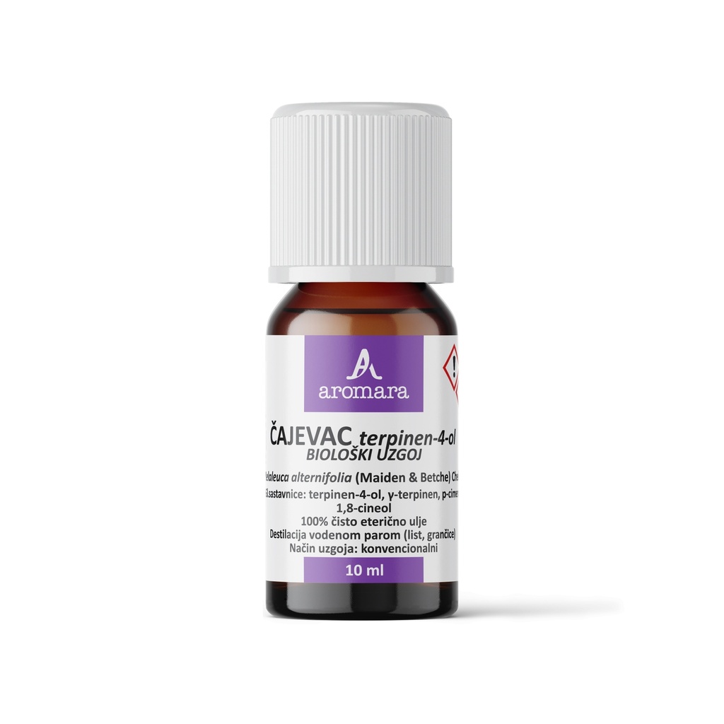 ČAJEVAC terpinen-4-ol eterično ulje, biološki uzgoj, 10 ml