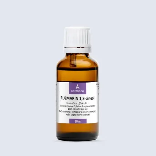 [400-048-0030] RUŽMARIN, 1,8 cineol, eterično ulje, 30 ml