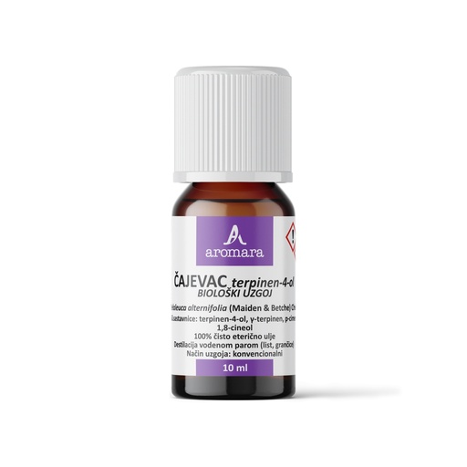 [400-010-0010] ČAJEVAC terpinen-4-ol eterično ulje, biološki uzgoj, 10 ml