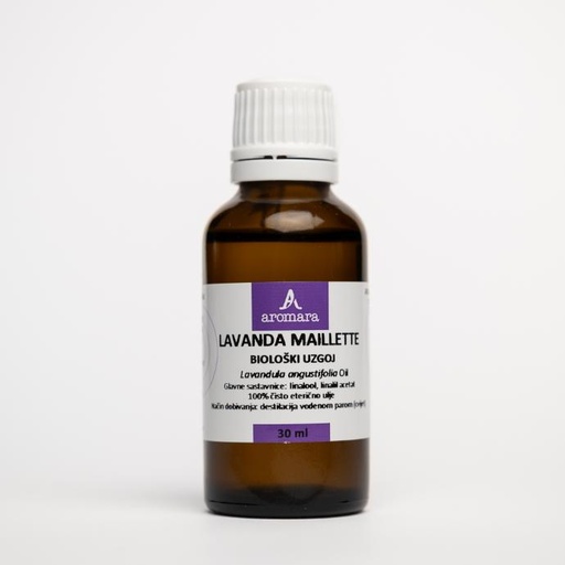 [400-089-0030] LAVANDA MAILLETTE, biološki uzgoj, eterično ulje, 30 ml
